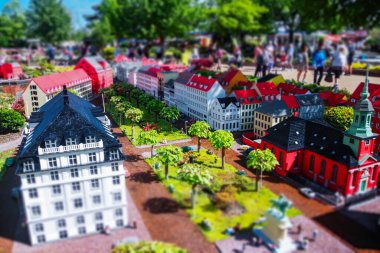 Billund, Danimarka - 16 Haziran 2023: Danimarka 'da Legoland Eğlence Parkı.