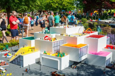 Billund, Danimarka - 16 Haziran 2023: Danimarka 'da Legoland Eğlence Parkı.