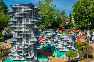 Billund, Danimarka - 16 Haziran 2023: Danimarka 'da Legoland Eğlence Parkı.
