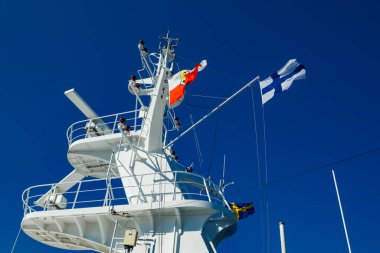 Stockholm, İsveç - 13 Haziran 2023: Feribot Viking Hattı İnşaat.