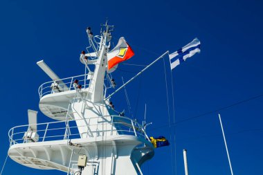 Stockholm, İsveç - 13 Haziran 2023: Feribot Viking Hattı İnşaat.