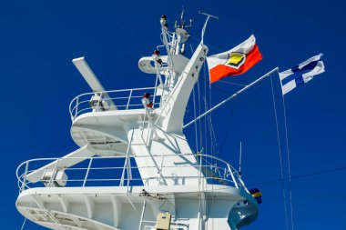 Stockholm, İsveç - 13 Haziran 2023: Feribot Viking Hattı İnşaat.