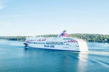 Stockholm, İsveç - 13 Haziran 2023: Feribot Silja Hattı Baltık Denizi Prensesi.