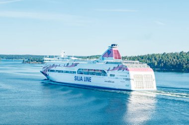 Stockholm, İsveç - 13 Haziran 2023: Feribot Silja Hattı Baltık Denizi Prensesi.