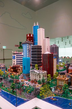 Billund, Danimarka - 17 Haziran 2023: Legohouse - Tuğla Evi.