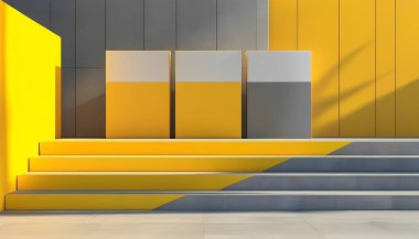 Bu arkaplan Pantone renk paletini sunar. Aydınlatıcı (sarı) ve Ultimate Gray (gri) olmak üzere iki ana rengin yanı sıra 