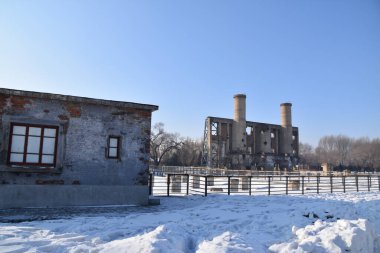 Harbin, Çin 'deki 731. Birim' de terk edilmiş kalıntılar.