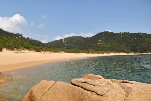 stock image A sandy beach on Lantau Island in Hong Kong.