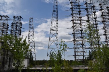 Çernobil 'deki Duga Radar İstasyonu' nun radyo anteni.