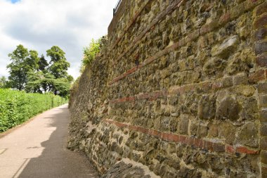 The Roman Wall in Colchester Castle Park clipart