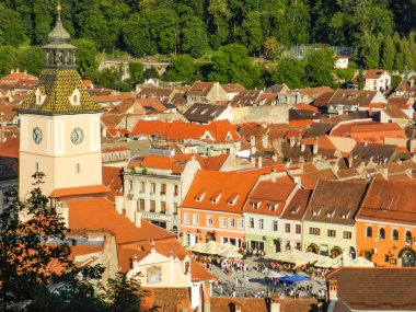 Romanya 'daki Brasov' un Çatıları