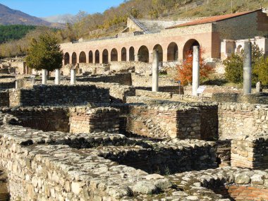 Makedonya 'nın Bitola kentindeki Heraclea Lyncestis' teki Antik Roma Harabeleri