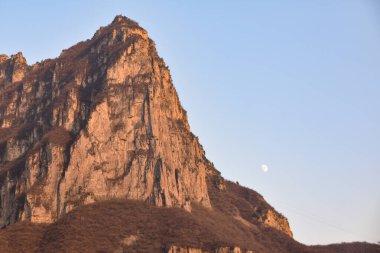 The Rocky Yuntai Mountain at Yuntaishan Geopark in China clipart