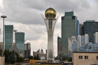 Kazakistan 'da modern Astana' nın manzarası - Nur-Sultan - Skyline