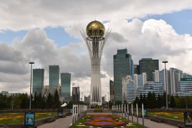Kazakistan 'da modern Astana' nın manzarası - Nur-Sultan - Skyline