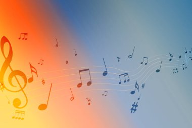  Şarkı ve konser teması için kavram arkaplanı 