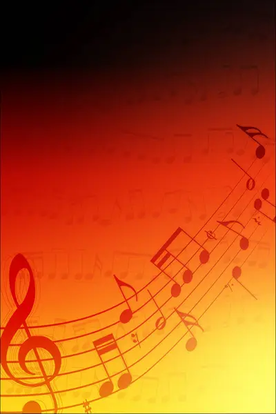  Turuncu arka planda müzik notaları, turuncu arkaplanda müzik notaları 