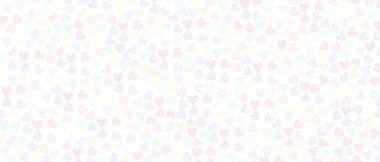  Çok renkli arka planda kalpler. Romantik, Sevgililer Günü konsepti 