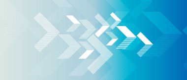 Mavi arkaplan bileşimi üzerine beyaz oklar