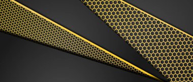 Altın çizgileri ve oksijeni olan soyut lüks koyu arkaplan