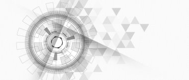 Gri & beyaz modern teknoloji elektrik soyut arkaplan