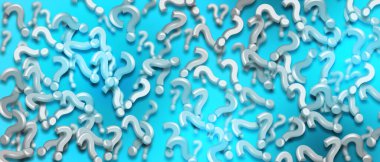 Mavi arkaplanda gri Uçan Kağıt Sorusu