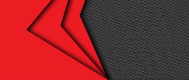 Tam pankart hazır. Siyah ve kırmızı metal arkaplan