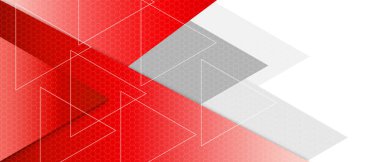 Soyut geometrik ve kırmızı üçgen arkaplan
