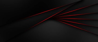 Soyut kırmızı ışık koyu gri metalik çakışma tasarımı modern fütürist teknoloji arkaplan illüstrasyonu