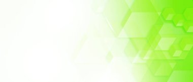 Yeşil ve beyaz arkaplan üzerinde soyut tekrarlayan altıgen şekil