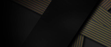 Bronz çizgileri olan siyah, soyut kurumsal afiş