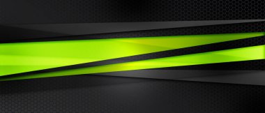 Siyah ve yeşil soyut kurumsal arkaplan