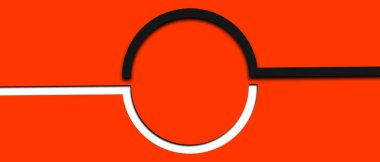 Düz kırmızı arkaplan üzerinde metin ile yıldırımın doğrusal görüntüsü