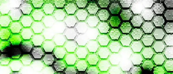 Altıgen nesnelerin geometrik arkaplanı, perspektif etkisi ile. Çokgen soyut bileşimi