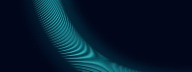 Mavi asgari yuvarlak parlak çizgiler soyut fütürist teknoloji arka planı