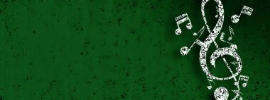 Kara Tahta Müzik Notaları konsepti