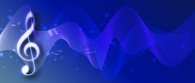 Notalarla soyut renkli müzik arkaplanı