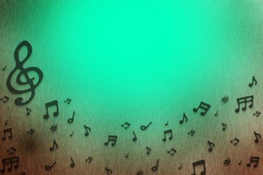 müzik arka plan notları ile