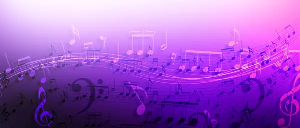 Müzik notaları ile soyut müzik tasarımı arkaplanı