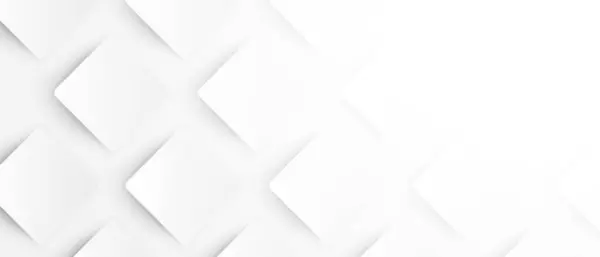 Kağıt sanatında beyaz geometrik kare arkaplan