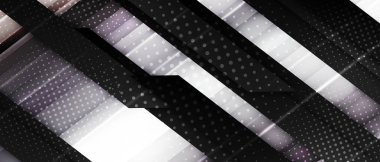 Siyah köşegen ışık çizgileri olan gri dinamik soyut arkaplan