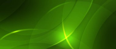 Yeşil geometrik arkaplana sahip soyut afiş tasarımı