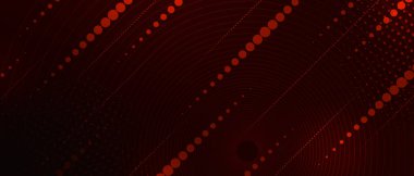 Kırmızı arkaplanda soyut geometrik dinamik şekiller