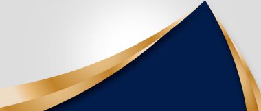 Soyut çokgen desenli lüks altın çizgi koyu lacivert şablon arka plan