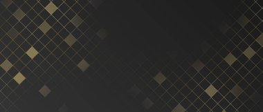 Soyut altın dalgalı şekilli parlak çizgileri olan zarif bir arka plan.