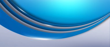 Modern soyut gradyan mavi pankart ve gri arkaplan