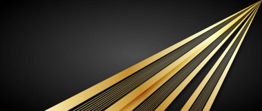 İş geçmişi için lüks altın şerit düzeni