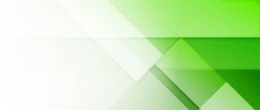 Geometrik çizgiler ve şekillerle beyaz ve yeşil iş sunumu soyut arkaplan