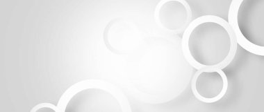 Üst üste binen gölgeleri olan beyaz daire halkaları. tasarım çizimi