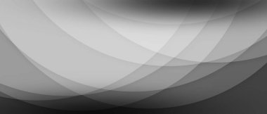 şeffaf katmanların dalgalı çizgilerine sahip siyah ve beyaz arkaplan tasarımı